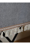 كتان رمادي أنثراسايت مخطط بوم بوم 150 × 45 - 4