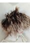 Unisex Genuine Sheepskin Mohair Beret Hat, Ankara Mohair - 5