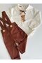 Handmade 100% Cotton Boy Baby Circus Concept Embroidered Long Shirt and Long Romper Set - 4