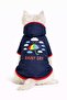 Small Breed Rainy Day Navy Blue Leash-Hole Dog Raincoat Dog Clothing (1-10 kg) - 2