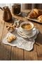 Set of 6 White Silver Embroidered Presentation Napkins Coffee and Tea Coasters - 2