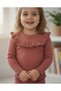 Ruffled Ribbed Corded Fabric Cotton Flexible Bottom Top Set 2-Piece Set - 4