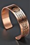 Men's and Women's Copper Bracelet with Inscribed Prayer and Seal of Solomon, Embroidered Patterned Copper Bracelet - 5