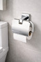 Toilet Paper Holder with Lid |   Stainless Steel Chrome Toilet Paper Holder |   Modern Bathroom Accessory - 2