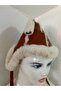 Special Production 5-6 Year Old Children's Pilot Hat, Genuine Lambskin with Ear Pompom Detail - 3