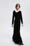 Long Solid Dress with Long Sleeves