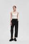 Comfortable Plain Leather Pants - 3