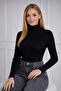 Women's Turtleneck Sweater 3-Pack Corded Fabric Turtleneck Long Sleeve - 3