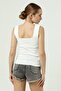 Thick Strap Square Neck Blouse - 6