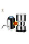 2 PC COMBO-Water Pump + Stainless Steel Multifunctional Mini Electric Grinder ZJ2025 (Silver/Black)