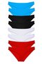 8 Pieces Super Eco Set Lycra Women's Slip Panties Black Red White Blue