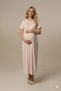 New Season Powder Jacquard Special Design Lace Detailed 100% Cotton Maternity Pajamas Nightgown Set - 3