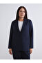 Alita City with a Difference in Color, Lcwaikiki Classic Navy Blue Plain Standard & Regular Women's Blazer Jacket - 2