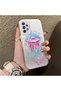 Samsung Galaxy A72 Compatible Silicone Edge Hard Back Anti-Fall Case Sponge Fish Pattern - 4