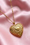 Heart-Shaped Openable Memory Necklace Couple Necklace Photo Can Be Inserted Steel