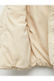 Long Sleeve Hooded Faux Fur Collar Zipper Quilted Coat - 4