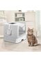 Two-Way Foldable Drawer Type Cat Litter Box