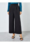 formal wide leg pants full length center front pleat details - 2