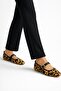 Beige Leopard Mary Jane Ballet Flats Stylish Buckle Comfortable Sole Casual Shoes 1cm Byndlck01 - 3