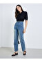 Women Wide Leg Faded Jeans