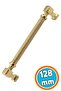 Furniture Drawer Kitchen Cabinet Cupboard Modern Cover Handles Gold Golden Metal Handle 128 mm