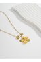 Women Metal Paperclip Floral Pendant Necklace - 2