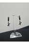Compression Scissors Shaped Steel Black Hoop Earrings for Non-Pierced Ears Jewelry Accessory Daily - 3