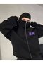 Snow Masked Ninja Unisex Sweatshirt Cardigan 2Strands Thick Fleece - 4