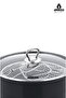 Crispella 22 cm Enamel Frying Pot with Glass Lid - Black - 5