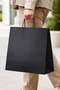 Elit Twisted Handle Kraft Bag Black Fsc Certified Paper Bag Boutique Gift Bag 45X15X50 cm 25Li - 3