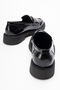Genuine Black Patent Leather Women's Metal Buckle Detailed Women's Loafer Shoes Lightweight Comfortable Modern Design - 8