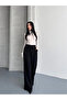 Modal Fabric Waist Detail Pants Black - 4