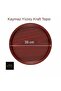 6 Pieces Atlas Non-Slip Surface Round Kraft Serving Tray 38 cm – Wood Pattern - 3