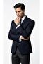 Men's Blazer Jacket Twill Woven Stretch Fabric Notch Collar 1-Button Double Vent Slim Fit - 3
