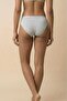 Grey Cotton Breathable Fabric Women's Bikini Panties - Soft Textured Everyday Underwear - 3