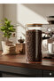 Luxury Square Glass Jar with Bamboo Lid - 21.5 cm Vacuum Food Storage Container - 2