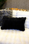 Plush Puffy Decorative Rectangular Pillow Cushion Cover Fluffy Bubble Black 1 Piece 30X50 cm - 3