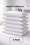 6 Pieces Liquid-Proof Microfiber Pillow Protector Set - Waterproof Pillow Protector 50X70 cm - 2