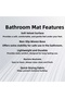 Bath Mat, Soft Bathroom Rug, Non-Slip Dot Backing, Washable - 60X100 - 4