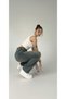 Damis Green Wash Buckle Detail Loose Fit Wide Leg Comfortable Baggy Jean Denim Casual Women's Trousers - 2
