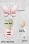 Retro Pink Butterfly Heart Balloon Balloon Set - 2