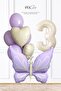 Retro Lilac Butterfly Theme Birthday Balloon Chain Set