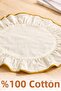 Gold Series Natural 100% Cotton Dowry Luxury Overlock Stitched Ruffled Supla American Service 1 Piece - 2