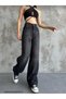 Echo Black Wash Buckle Detail Loose Fit Wide Leg Comfortable Baggy Jean Denim Casual Women's Trousers - 4