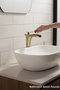 Mat Antique Gold Bowl Faucet Waterfall Flow High Model Bowl Faucet Antique Gold Color - 4