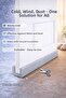 3 Pieces of Under-Door Insulation Sponge to Prevent Wind, Cold, and Dust - Gray - 3