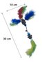 Furry Wooden Beaded Bell Cat Toy Multi-Colored Cat Toy (5691) - 4