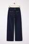 Limited Edition Koyu Mavi DÖKÜMLÜ Cep Detaylı Yüksek Bel %100 Pamuk Wide Leg Jeans TWOSS26JE00028 - 10