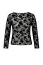 Black Boat Neck See-Through Knitted Plus Size Blouse Tbbss26Af00055 - 5