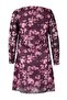 Burgundy Floral Pattern A-Line Mini Knitted Plus Size Dress Tbbss26Ah00082 - 8